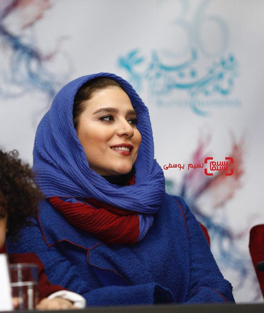 سحر دولتشاهی در نشست خبری «امیر» در کاخ رسانه در سی و ششمین جشنواره فیلم فجر
