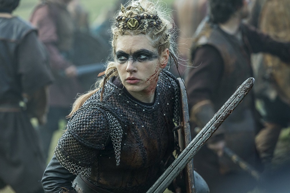 کاترین وینیک در نمایی از سریال «وایکینگ ها» (Vikings)