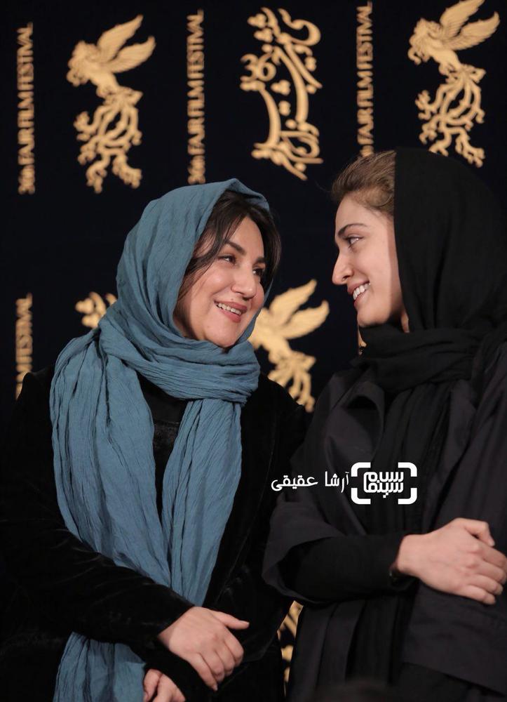 مینا ساداتی و ستاره اسکندری در اکران«سرو زیر آب» در کاخ رسانه سی و ششمین جشنواره فیلم فجر