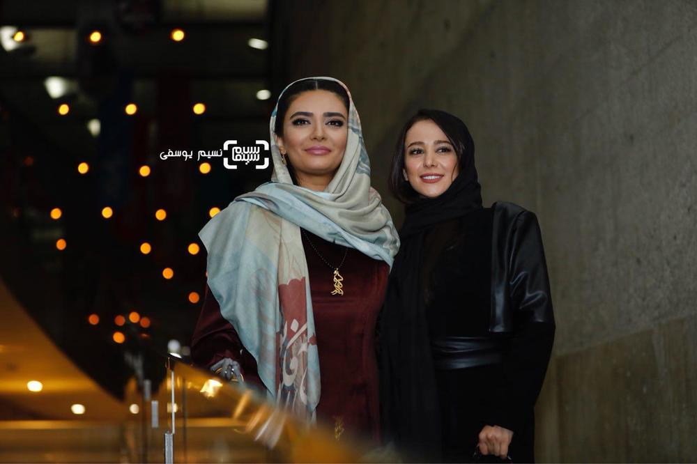 الناز حبیبی و لیندا کیانی در اکران فیلم «خجالت نکش» در کاخ رسانه در سی و ششمین جشنواره فیلم فجر