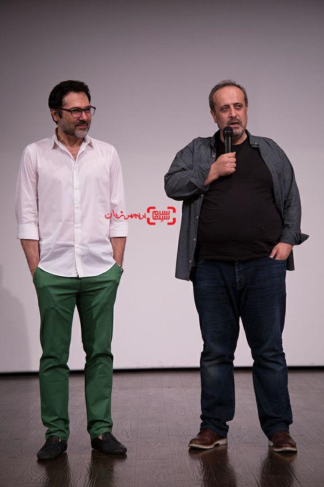 کوروش تهامی و حمید نعمت الله در اکران مردمی فیلم «رگ خواب»