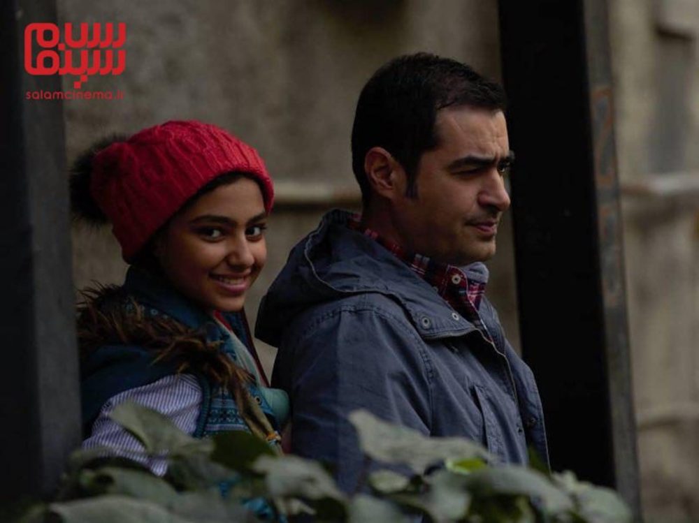 ستایش محمودی و شهاب حسینی در پشت صحنه فیلم «نبات»