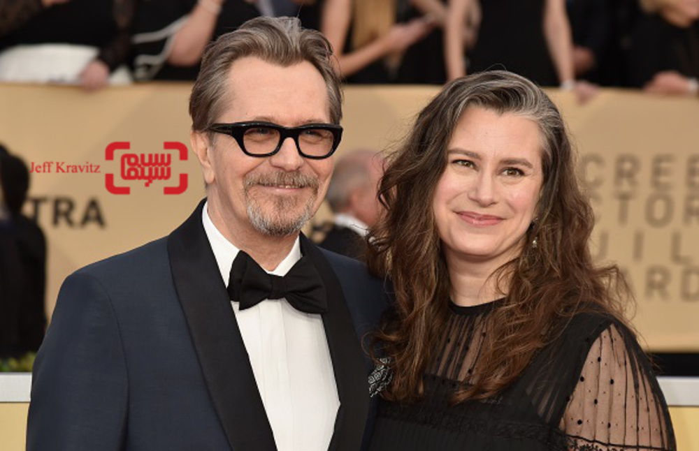 گری اولدمن و همسرش در مراسم انجمن بازیگران ۲۰۱۸