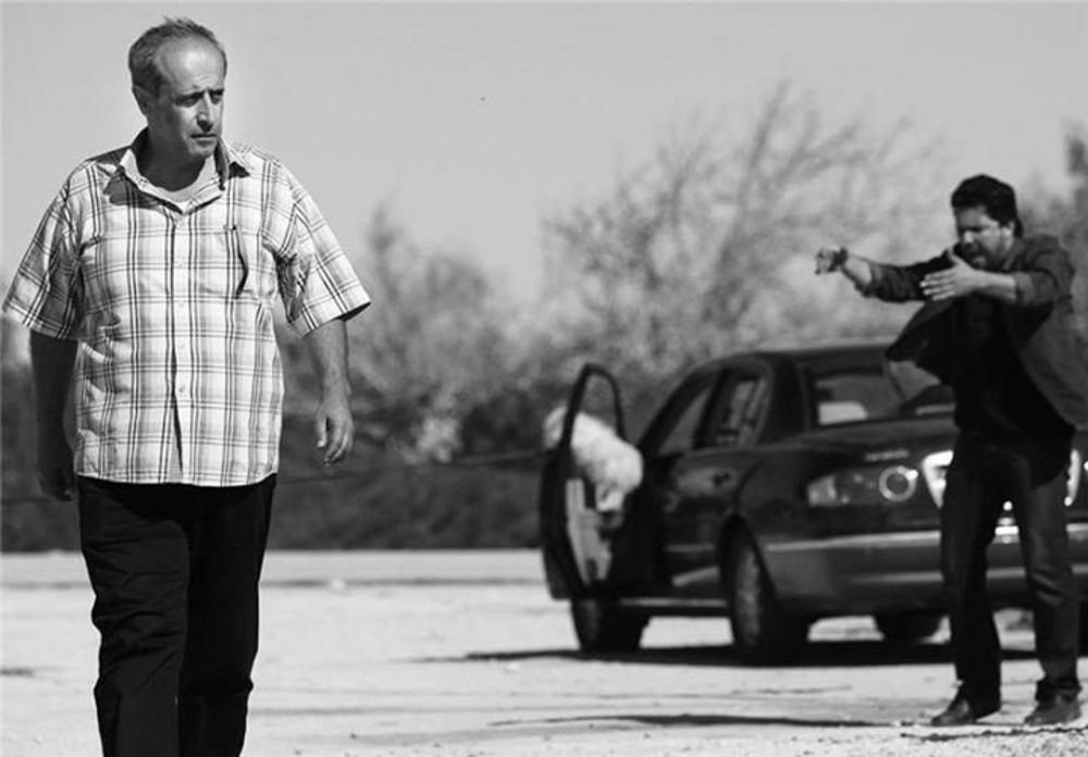 حامد بهداد و حمید نعمت الله درنمایی از پشت صحنه فیلم آرایش غلیظ