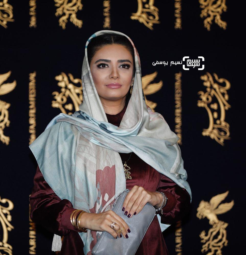 لیندا کیانی در اکران فیلم «خجالت نکش» در سینما ملت در سی و ششمین جشنواره فیلم فجر