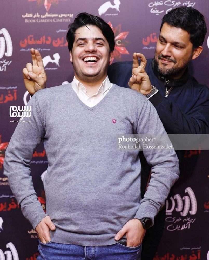 حامد بهداد و اشکان رهگذر در اکران خصوصی انیمیشن «آخرین داستان» در پردیس سینمایی باغ کتاب