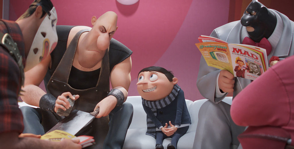 استیو کارل در نمایی از فیلم «مینیونها: ظهور گرو» (Minions: The Rise of Gru)