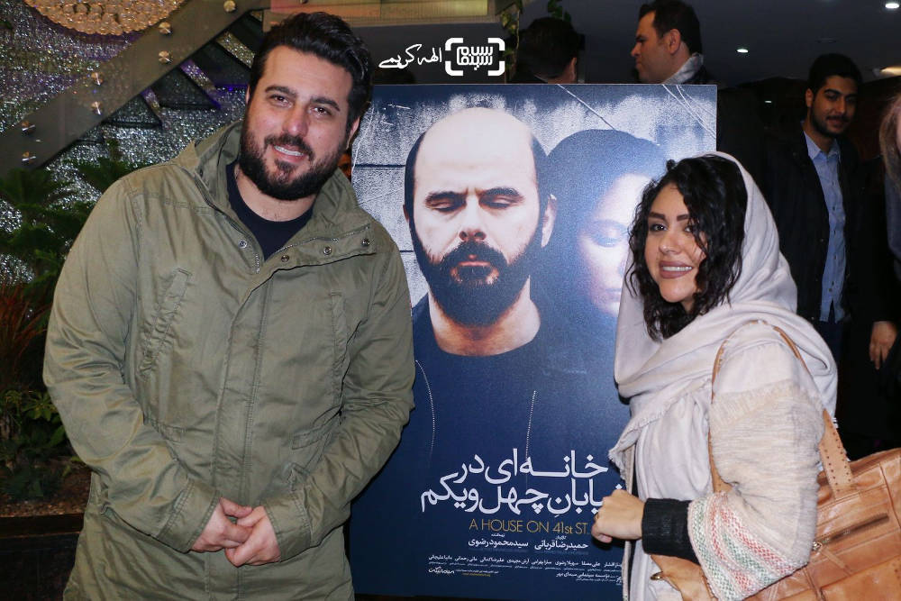 محسن کیایی و همسرش در اکران خصوصی فیلم «خانهای در خیابان چهل و یکم»